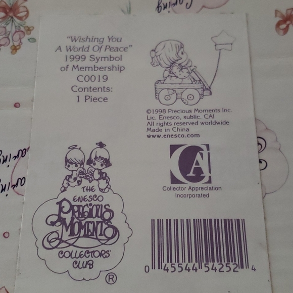 Precious Moments Wishing You a World of Peace - Picture 8 of 8